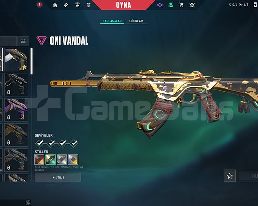ONI SET + 3 VANDAL  BİLGİLİ TEMİZ HESAP