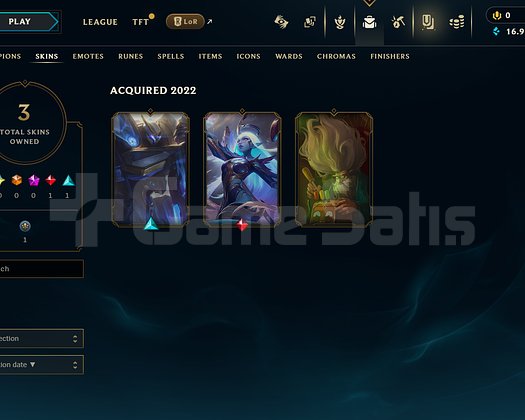 EUW Unranked | 3 Kostüm - 21K Mö | LoL Hesap