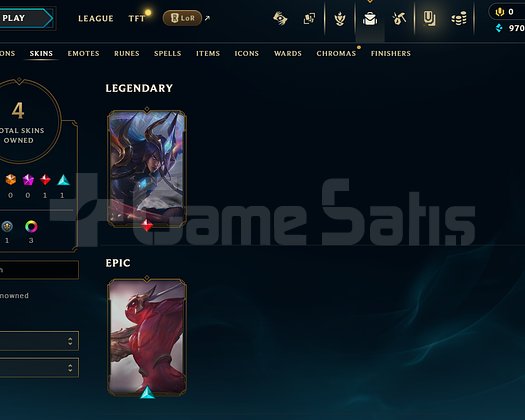 EUW Unranked | 4 Kostüm - 42 Hero | LoL Hesap