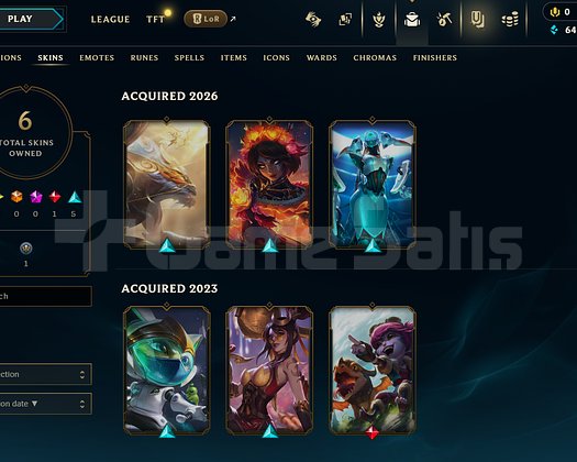 EUW Unranked | 6 Kostüm - 44 Hero | LoL Hesap