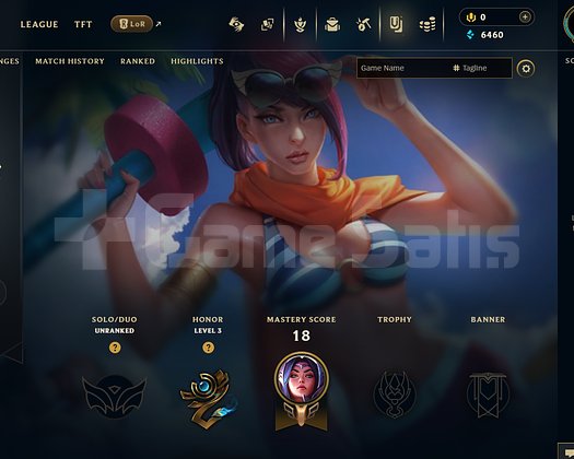 EUW Unranked | 4 Kostüm - 33 Hero | LoL Hesap