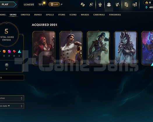 EUW Unranked | 5 Kostüm - 34 Hero | LoL Hesap