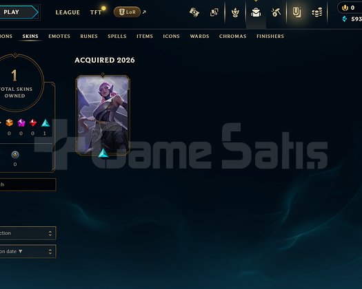 EUW Unranked | 1 Kostüm - 25 Hero | LoL Hesap