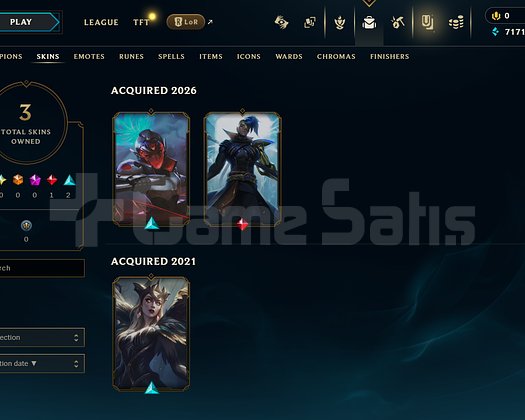 EUW Unranked | 3 Kostüm - 54 Hero | LoL Hesap