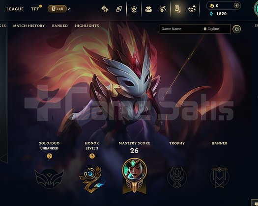EUW Unranked | 7 Kostüm - 43 Hero | LoL Hesap