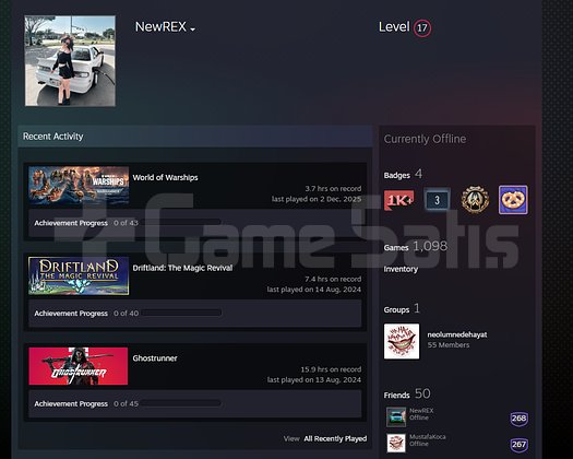 1098 OYUNLU DEGERI 133K CS PRIME + FACEIT KAYITSIZ