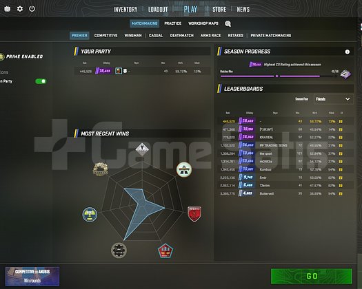 CS2 Rozetli Seçkin Hesap +1000 saat