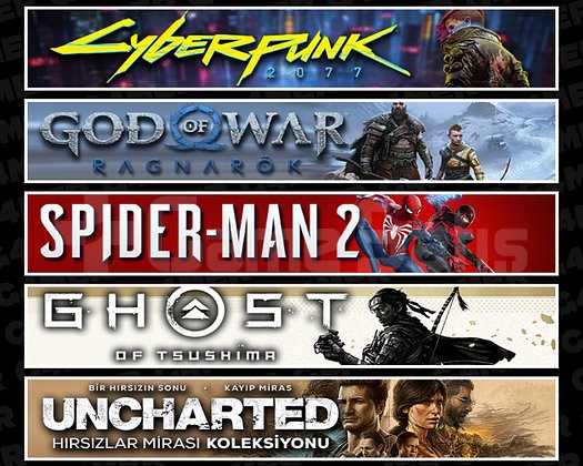 Cyberpunk + Ragnarök + Spider 2 + Tsushima + UNC