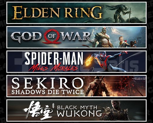 Elden + GOW + Miles + Sekiro + Wukong