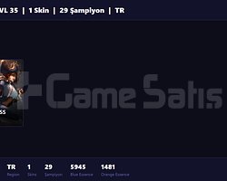 TR / 35 LVL + 1 SKİN + SILVER I !!
