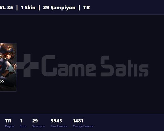 TR / 35 LVL + 1 SKİN + SILVER I !!