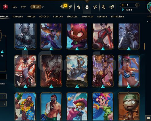 EUW / 462 LEVEL / 157 SKİN / 167 HERO +MAİL