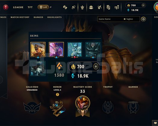 EUW 21 LEVEL 700RP HANDMADE JARVAN SORAKA ZOE SKIN