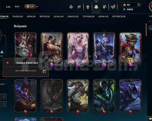 85 skinli lol hesap bansız