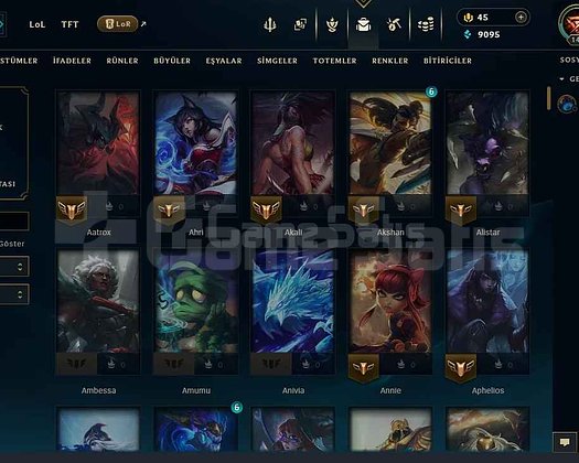 85 skinli lol hesap bansız