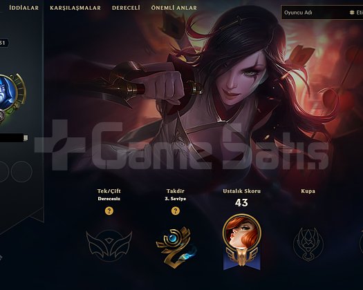 EUW 17 SKIN 63 HERO HANDMADE UNRANKED KATA MAINLIK