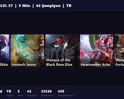 TR / 37 LVL + 5 SKİN + FRESH + RANK HAZIR + 30K ÖZ