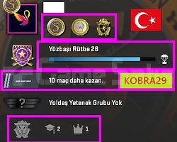 TR HESAP+FACEİT+3 MADALYA 45 WİN 123 SAAT SEÇKİN