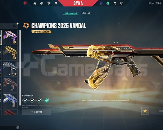 16 vandal, 2 adet champions set