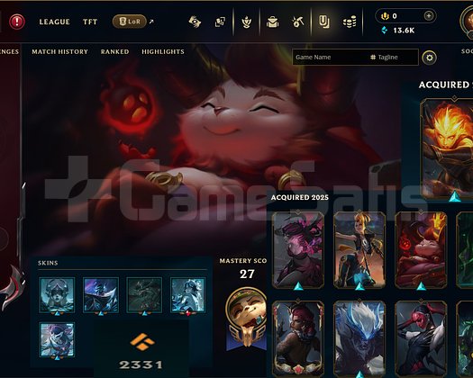 EUW 30 LVL HANDMADE 17 SKIN 2 TEEMO FIRSAT