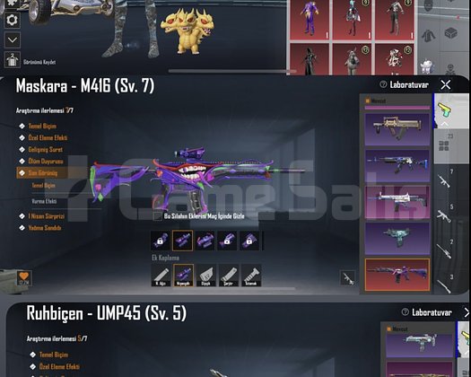 MASKARA MAXX UMP 5 SCAR 4 FORM VE BAĞLAR TEMİZDİR