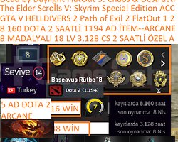 8 MADALYALI 18 LV 5 AD ARCANE DOTA 2 GTA V HELLDIV