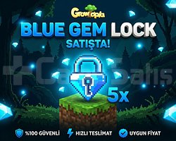Growtopia 5x Blue Gem Lock BGL | 7/24 Oto Teslim