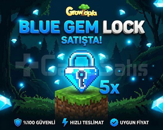 Growtopia 5x Blue Gem Lock BGL | 7/24 Oto Teslim