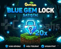 Growtopia 20x Blue Gem Lock BGL | 7/24 Oto Teslim