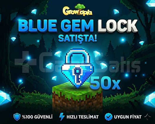 Growtopia 50x Blue Gem Lock BGL | 7/24 Oto Teslim