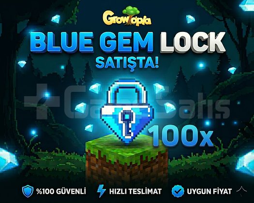 Growtopia 100x Blue Gem Lock BGL | 7/24 Oto Teslim