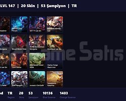 TR / 147 LVL + 20 SKİN + UNRANKED !!
