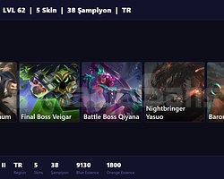 TR / 62 LVL + 5 SKİN + BRONZE II !!