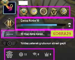 FACEİT+22K OYUN+6 MADALYA 317 WİN 1119 SAAT SEÇKİN