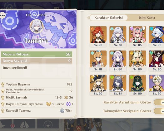 18X5* KARAKTER 9X5* SİLAH DOLU META HESABI