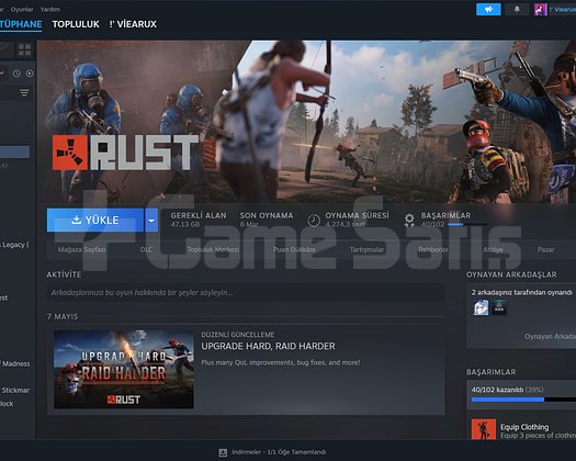RUST 4K SAAT + CS2 10K SAAT RUST 123 SKIN