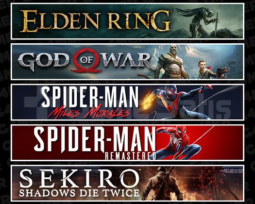 Elden + GOW + Miles + Spider 1 + Sekiro