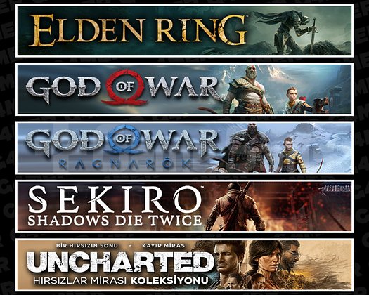 Elden + GOW + Ragnarök + Sekiro + Uncharted