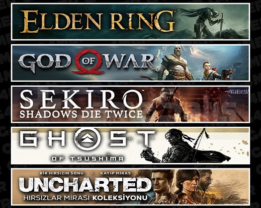 Elden + GOW + Sekiro + Tsushima + Uncharted
