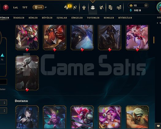 EUW / 462 LEVEL / 157 SKİN / 167 HERO +MAİL