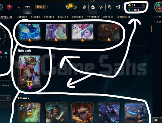 EUW / 462 LEVEL / 157 SKİN / 167 HERO +MAİL