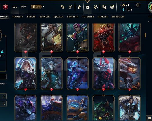 522 LEVEL / 329 SKİN / FUL HERO +MAİL +14K SATIŞ