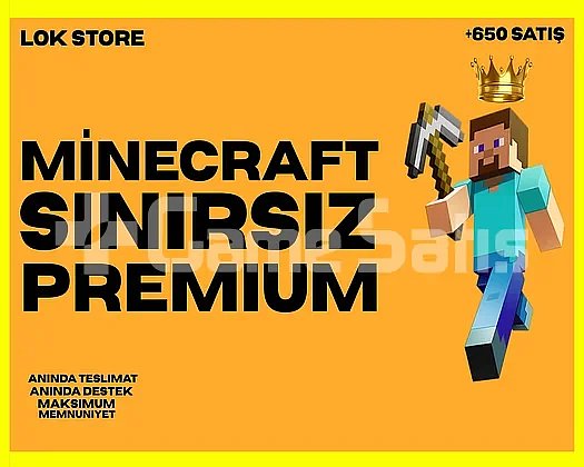 Sınırsız Minecraft Premium+ Anında Teslim +Destek