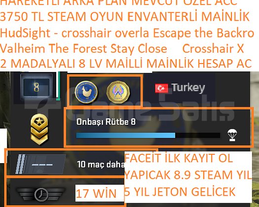 Valheim The Forest Stay Close 3750 TL STEAM OYUN E