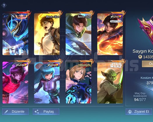 Max 975 yıldız 5 global taglı hesap