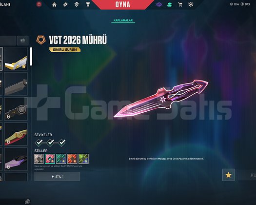 VCT Bıçak/Asil Karambit/ Yitik Vandal