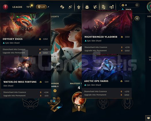 EUW 16 LEVEL VARUS MF VLAD ZIGGS SKIN MAIL ONAYSIZ