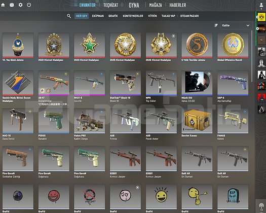 !!! CS 2 STEAM HESAP !!!!  TR PİYASA DEĞERİ 900