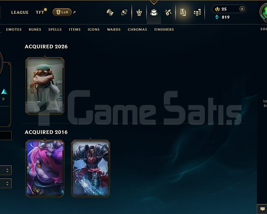 EUW 15 LEVEL HANDMADE GAREN TRISTANA SKIN MAILSİZ
