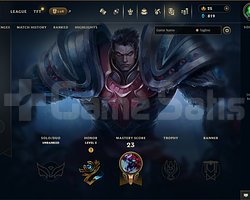 EUW 15 LEVEL HANDMADE GAREN TRISTANA SKIN MAILSİZ